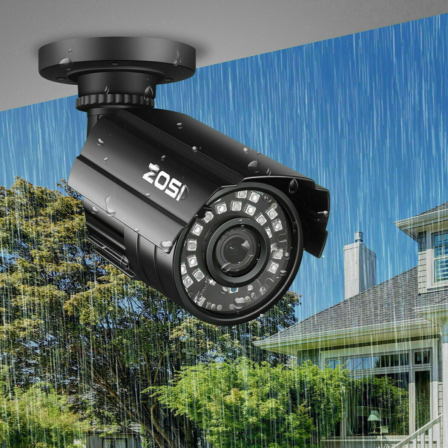 ZOSI 1080p 4in1 Wired Home CCTV Security Camera Outdoor Waterproof Night Vision