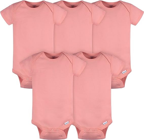 Gerber unisex-baby 5 Pack Onesies Multi-packs Bundle Interlock 180 GsmShirt