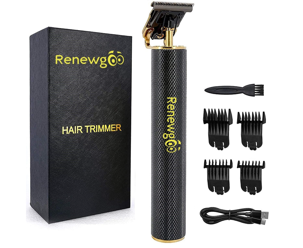 Renewgoo Professional Cordless Hair Trimmer Clipper Beard Shaver Baldhead TBlade