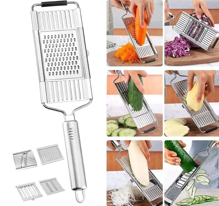 Multi-Purpose Vegetable Slicer Portable Stainless Steel Shredder Cutter Grater